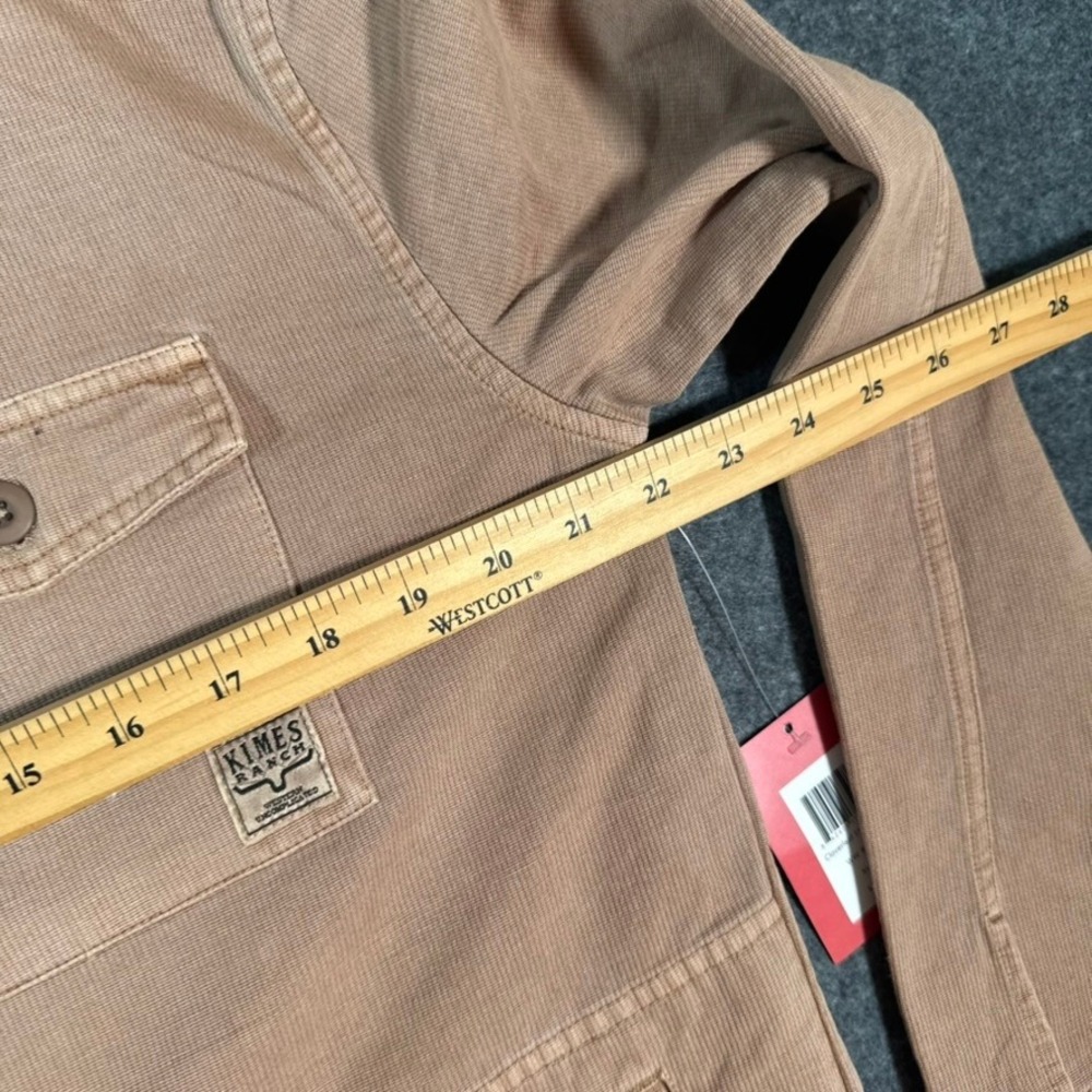 Kimes Ranch Cloverleaf Shirt Jacket Womens Tan Brown Long Sleeve Cotton XL NWT - Picture 11 of 13
